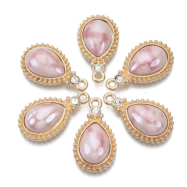 PandaHall Porcelain Pendants, with Light Gold Plated Brass Findings and Crystal Rhinestone, Teardrop, Salmon, 24x14x5mm, Hole: 1.8mm..., Red
PandaHall Porcelain Pendants, with Light Gold Plated Brass Findings and Crystal Rhinestone, Teardrop, Salmon, 24x14x5mm, Hole: 1.8mm..., Red