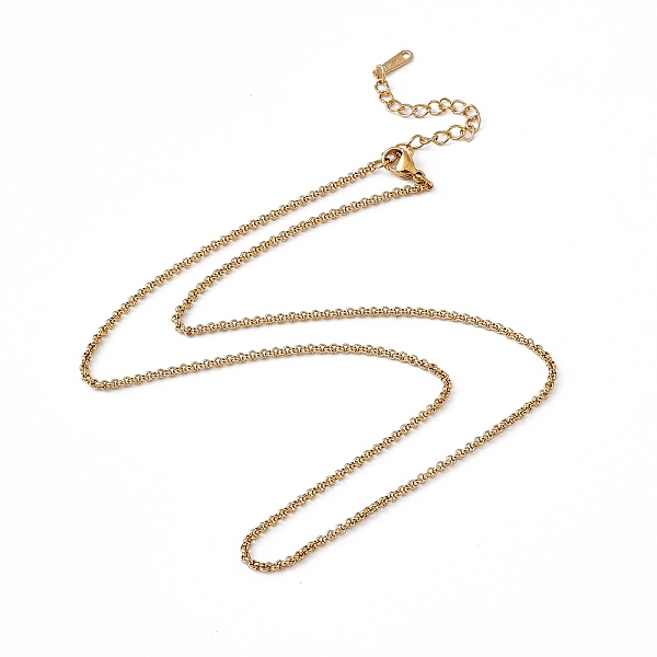 PandaHall 201 Stainless Steel Rolo Chain Necklace for Men Women, Real 18K Gold Plated, 17.72 inch(45cm) 201 Stainless Steel
PandaHall 201 Stainless Steel Rolo Chain Necklace for Men Women, Real 18K Gold Plated, 17.72 inch(45cm) 201 Stainless Steel