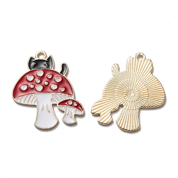 PandaHall Autumn Theme Alloy Enamel Pendants, Cadmium Free & Lead Free, Mushroom with Cat, Light Gold, Red, 29.5x26x1.5mm, Hole: 2mm...
PandaHall Autumn Theme Alloy Enamel Pendants, Cadmium Free & Lead Free, Mushroom with Cat, Light Gold, Red, 29.5x26x1.5mm, Hole: 2mm...