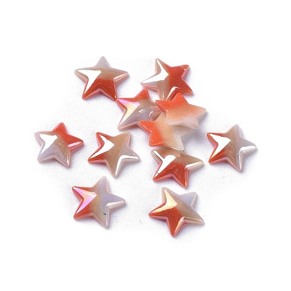 PandaHall Opaque Glass Cabochons, Stripe Pattern, Star, Colorful, 9x10x2.5mm Glass Star
PandaHall Opaque Glass Cabochons, Stripe Pattern, Star, Colorful, 9x10x2.5mm Glass Star