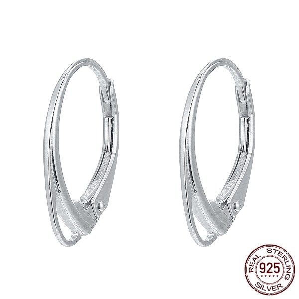 PandaHall Sterling Silver Leverback Hoop Earring Findings, Silver, 17x11x1.5mm, Hole: 3.5x1mm, Pin: 0.8mm Sterling Silver
PandaHall Sterling Silver Leverback Hoop Earring Findings, Silver, 17x11x1.5mm, Hole: 3.5x1mm, Pin: 0.8mm Sterling Silver