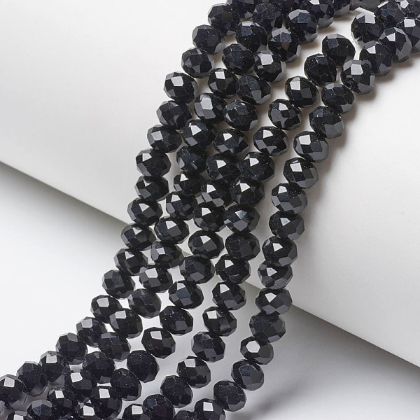 PandaHall Opaque Solid Color Glass Beads Strands, Faceted, Rondelle, Black, 8x6mm, Hole: 1mm, about 63~65pcs/strand, 39~40cm Glass Rondelle...
PandaHall Opaque Solid Color Glass Beads Strands, Faceted, Rondelle, Black, 8x6mm, Hole: 1mm, about 63~65pcs/strand, 39~40cm Glass Rondelle...