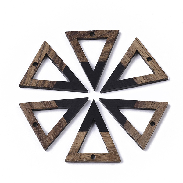 PandaHall Resin & Walnut Wood Pendants, Triangle, Black, 27.5x24x3.5mm, Hole: 1.8mm Resin+Wood Triangle Black
PandaHall Resin & Walnut Wood Pendants, Triangle, Black, 27.5x24x3.5mm, Hole: 1.8mm Resin+Wood Triangle Black