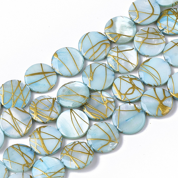 PandaHall Drawbench Freshwater Shell Beads Strands, Dyed, Flat Round, Pale Turquoise, 10.5~11.5x2~3mm, Hole: 1mm, about 32pcs/Strand, 14.17...
PandaHall Drawbench Freshwater Shell Beads Strands, Dyed, Flat Round, Pale Turquoise, 10.5~11.5x2~3mm, Hole: 1mm, about 32pcs/Strand, 14.17...