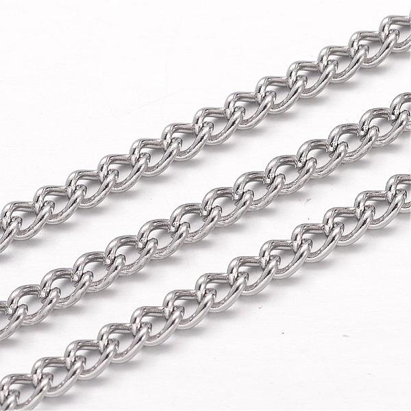 PandaHall 304 Stainless Steel Curb Chains, Twisted Chains, Unwelded, Stainless Steel Color, 4x3x0.8mm 304 Stainless Steel
PandaHall 304 Stainless Steel Curb Chains, Twisted Chains, Unwelded, Stainless Steel Color, 4x3x0.8mm 304 Stainless Steel