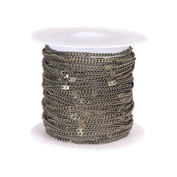 PandaHall Brass Coated Iron Cable Chains, Soldered, with Spool, Antique Bronze, 2x1.4x0.9mm Iron
PandaHall Brass Coated Iron Cable Chains, Soldered, with Spool, Antique Bronze, 2x1.4x0.9mm Iron