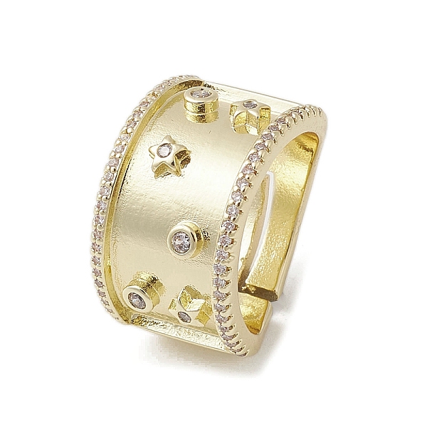 PandaHall Brass Adjustable Rings, with Micro Pave Cubic Zirconia, None, US Size 7 1/4(17.5mm) Brass+Cubic Zirconia None
PandaHall Brass Adjustable Rings, with Micro Pave Cubic Zirconia, None, US Size 7 1/4(17.5mm) Brass+Cubic Zirconia None