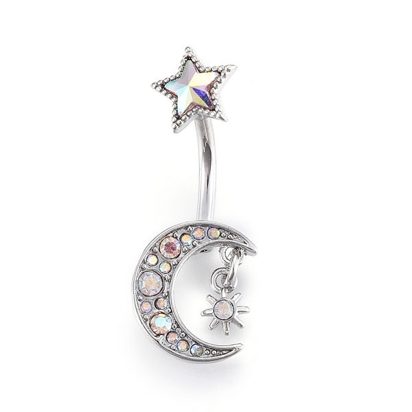 PandaHall Piercing Jewelry, Brass Navel Ring, Belly Rings, with Stainless Steel Bar & Glass, Platinum, 29x13mm, Bar: 15 Gauge(1.5mm), Bar..., White
PandaHall Piercing Jewelry, Brass Navel Ring, Belly Rings, with Stainless Steel Bar & Glass, Platinum, 29x13mm, Bar: 15 Gauge(1.5mm), Bar..., White