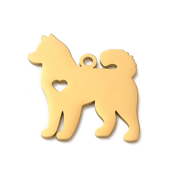 PandaHall 304 Stainless Steel Pendants, Laser Cut, Dog Charm, Real 18K Gold Plated, 19x18x1mm, Hole: 1.5mm 304 Stainless Steel Dog
PandaHall 304 Stainless Steel Pendants, Laser Cut, Dog Charm, Real 18K Gold Plated, 19x18x1mm, Hole: 1.5mm 304 Stainless Steel Dog