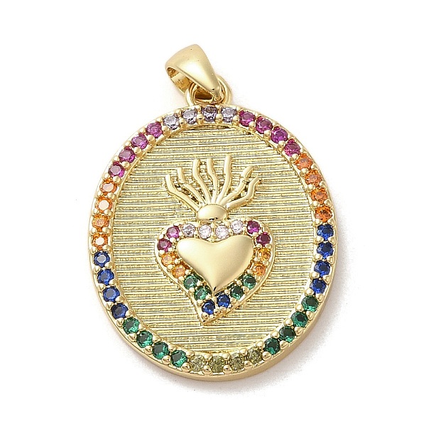 PandaHall Brass Micro Pave Cubic Zirconia Pendants, Oval with Heart, Real 14K Gold Plated, 23x17.5x2.5mm, Hole: 4x2.5mm Brass+Cubic Zirconia...
PandaHall Brass Micro Pave Cubic Zirconia Pendants, Oval with Heart, Real 14K Gold Plated, 23x17.5x2.5mm, Hole: 4x2.5mm Brass+Cubic Zirconia...