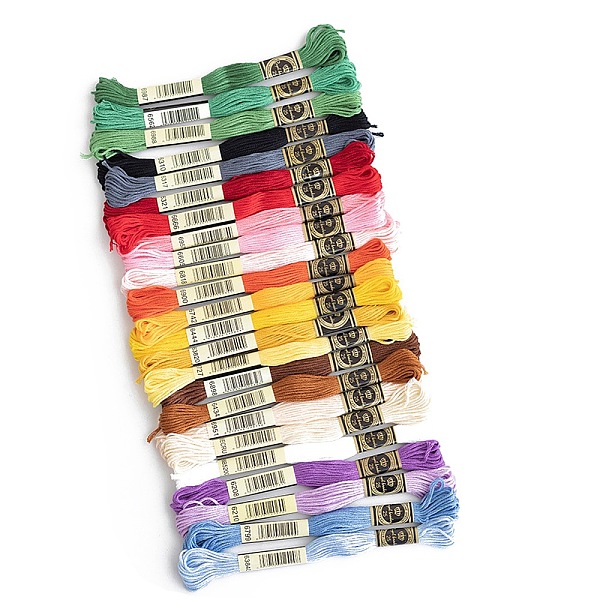 PandaHall 24 Skeins 24 Colors 6-Ply Cotton Embroidery Floss, Cross Stitch Threads, Mixed Color, 1mm, about 8.75 Yards(8m)/Skein, 1..., Multicolor
PandaHall 24 Skeins 24 Colors 6-Ply Cotton Embroidery Floss, Cross Stitch Threads, Mixed Color, 1mm, about 8.75 Yards(8m)/Skein, 1..., Multicolor