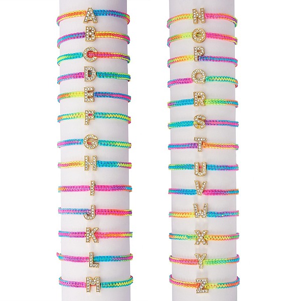 PandaHall Crystal Rhinestone Initial Braided Bead Bracelet, Alphabet Adjustable Bracelet for Women, Colorful, Letter.L, Inner Diameter...
PandaHall Crystal Rhinestone Initial Braided Bead Bracelet, Alphabet Adjustable Bracelet for Women, Colorful, Letter.L, Inner Diameter...