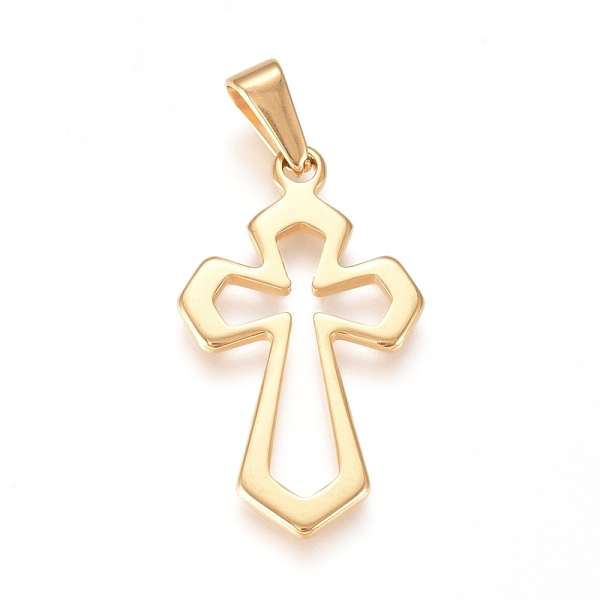 PandaHall 304 Stainless Steel Pendants, Cross, Golden, 30x17.5x1.5mm, Hole: 8x3mm 304 Stainless Steel Cross
PandaHall 304 Stainless Steel Pendants, Cross, Golden, 30x17.5x1.5mm, Hole: 8x3mm 304 Stainless Steel Cross