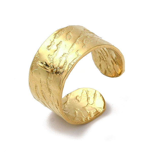 PandaHall 304 Stainless Steel Cuff Ring Settings, Textured Wide Band Ring with Loop, Golden, 10mm, Inner Diameter: 17mm 304 Stainless Steel
PandaHall 304 Stainless Steel Cuff Ring Settings, Textured Wide Band Ring with Loop, Golden, 10mm, Inner Diameter: 17mm 304 Stainless Steel