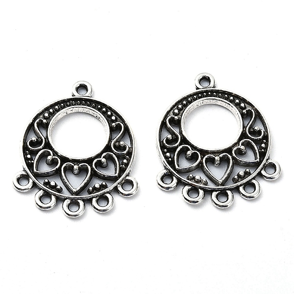 PandaHall Tibetan Style Alloy Chandelier Component Links, Lead Free & Cadmium Free, Flat Round with Heart, Antique Silver, 24x20x2mm, Hole...
PandaHall Tibetan Style Alloy Chandelier Component Links, Lead Free & Cadmium Free, Flat Round with Heart, Antique Silver, 24x20x2mm, Hole...