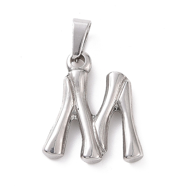PandaHall 304 Stainless Steel Pendants, Bamboo Style, Stainless Steel Color, Letter.M, 19x16x3mm, Hole: 3x7mm 304 Stainless Steel Letter M
PandaHall 304 Stainless Steel Pendants, Bamboo Style, Stainless Steel Color, Letter.M, 19x16x3mm, Hole: 3x7mm 304 Stainless Steel Letter M
