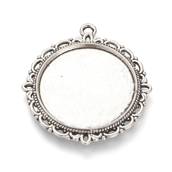 PandaHall Tibetan Style Alloy Pendant Cabochon Settings, Flat Round, Cadmium Free & Lead Free, Antique Silver, Tray: 25mm, 37x34x2mm, Hole...
PandaHall Tibetan Style Alloy Pendant Cabochon Settings, Flat Round, Cadmium Free & Lead Free, Antique Silver, Tray: 25mm, 37x34x2mm, Hole...