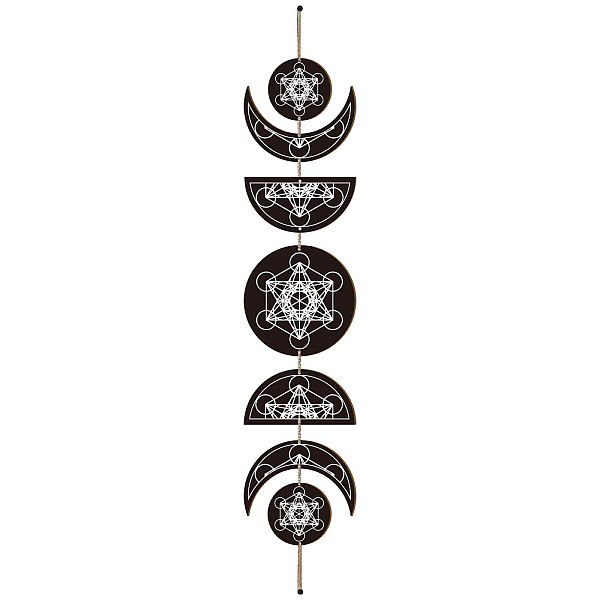 PandaHall Moon Phase Wood Hanging Wall Decorations, with Cotton Thread Tassels, for Home Wall Decorations, 790mm Wood Others Black
PandaHall Moon Phase Wood Hanging Wall Decorations, with Cotton Thread Tassels, for Home Wall Decorations, 790mm Wood Others Black