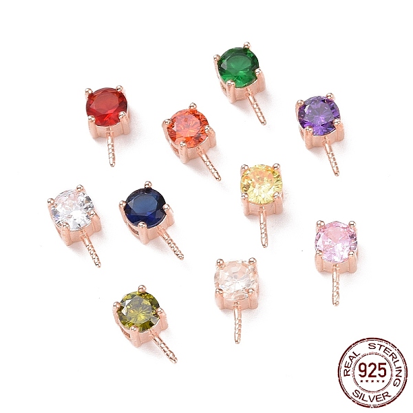 PandaHall 925 Sterling Silver Peg Bails, with Cubic Zirconia, Square, Rose Gold, Mixed Color, 9x4x4.5mm, Hole: 2.5x1.5mm, Pin: 0.6mm..., Multicolor
PandaHall 925 Sterling Silver Peg Bails, with Cubic Zirconia, Square, Rose Gold, Mixed Color, 9x4x4.5mm, Hole: 2.5x1.5mm, Pin: 0.6mm..., Multicolor