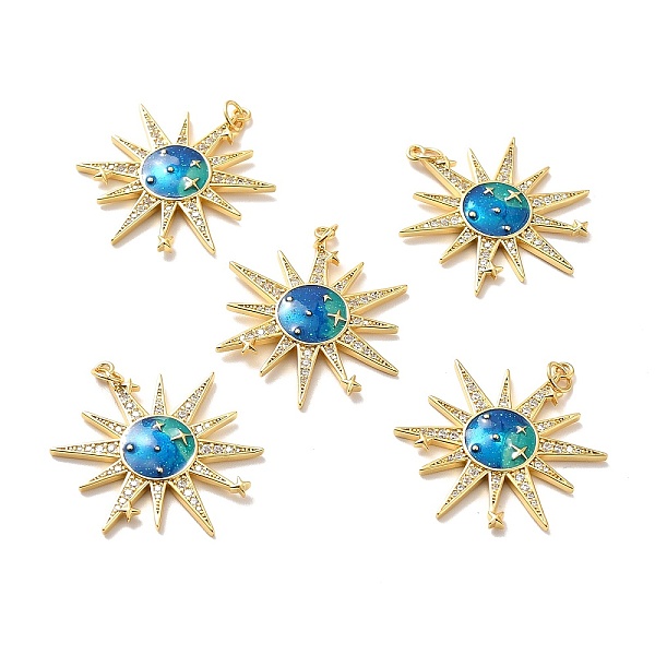 PandaHall Rack Plating Brass Micro Pave Cubic Zirconia Pendants, Cadmium Free & Lead Free & Nickle Free, with Enamel, Real 18K Gold Plated...
PandaHall Rack Plating Brass Micro Pave Cubic Zirconia Pendants, Cadmium Free & Lead Free & Nickle Free, with Enamel, Real 18K Gold Plated...