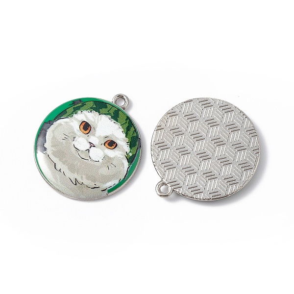 PandaHall Printed Alloy Pendants, Platinum, Flat Round with Cat Charm, Green, 28x25x3mm, Hole: 1.8mm Alloy Flat Round Green
PandaHall Printed Alloy Pendants, Platinum, Flat Round with Cat Charm, Green, 28x25x3mm, Hole: 1.8mm Alloy Flat Round Green