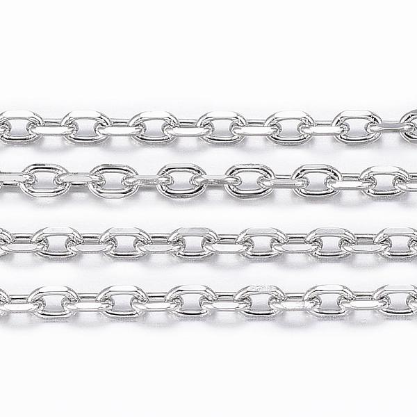 PandaHall 304 Stainless Steel Cable Chains, Diamond Cut Chains, Soldered, Faceted, with Spool, Oval, Stainless Steel Color...
PandaHall 304 Stainless Steel Cable Chains, Diamond Cut Chains, Soldered, Faceted, with Spool, Oval, Stainless Steel Color...