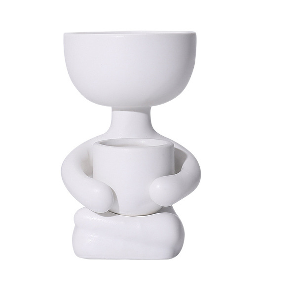 PandaHall Handmade Porcelain Flower Pots, Cactus Succulent Planters, 2-Position Tiny Flower Plant Containers, Abstract Sitting Human, White...
PandaHall Handmade Porcelain Flower Pots, Cactus Succulent Planters, 2-Position Tiny Flower Plant Containers, Abstract Sitting Human, White...