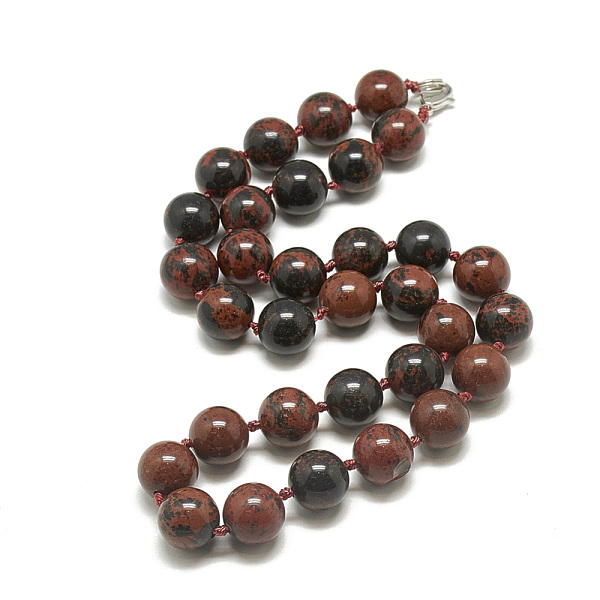 PandaHall Natural Mahogany Obsidian Beaded Necklaces, with Alloy Lobster Clasps, Round, 18.1 inch~18.5 inch(46~47cm), round: 11.5~12mm...
PandaHall Natural Mahogany Obsidian Beaded Necklaces, with Alloy Lobster Clasps, Round, 18.1 inch~18.5 inch(46~47cm), round: 11.5~12mm...