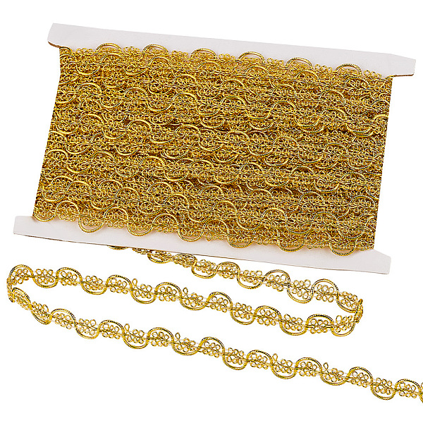 PandaHall 13.5M Polyester Braided Lace Trim, Wavy Bending Lace Ribbon, for Clothes and Curtains Accessories, Gold, 5/8 inch(16mm), about...
PandaHall 13.5M Polyester Braided Lace Trim, Wavy Bending Lace Ribbon, for Clothes and Curtains Accessories, Gold, 5/8 inch(16mm), about...