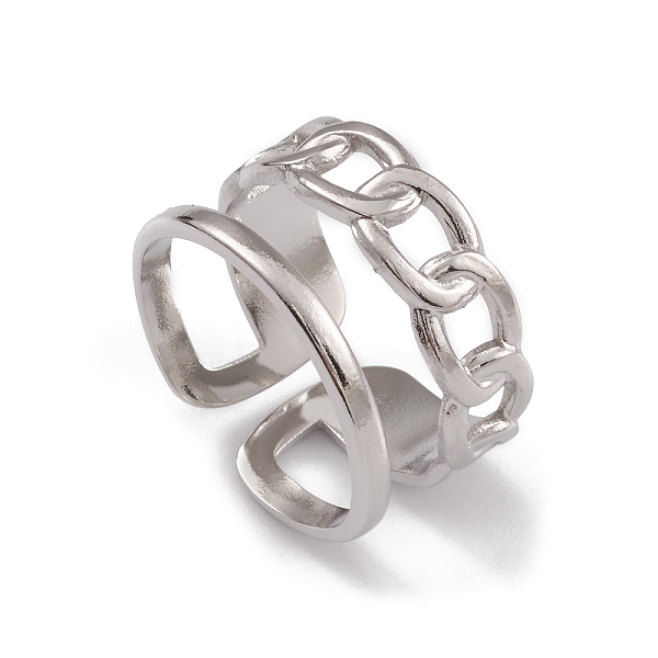 PandaHall 304 Stainless Steel Cuff Rings, Hollow Out Chain Element Wide Band Ring for Women, Stainless Steel Color, 11.8mm, Inner Diameter...
PandaHall 304 Stainless Steel Cuff Rings, Hollow Out Chain Element Wide Band Ring for Women, Stainless Steel Color, 11.8mm, Inner Diameter...