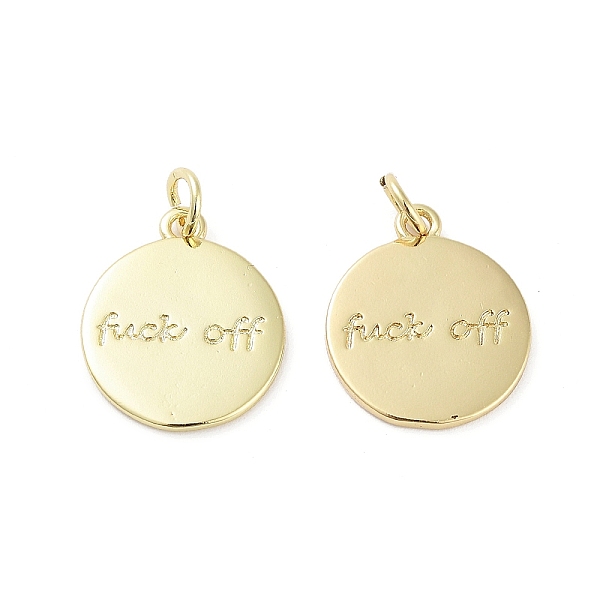 PandaHall Rack Plating Brass Pendants, Long-Lasting Plated, Lead Free & Cadmium Free, Flat Round with word, Real 18K Gold Plated..., Clear
PandaHall Rack Plating Brass Pendants, Long-Lasting Plated, Lead Free & Cadmium Free, Flat Round with word, Real 18K Gold Plated..., Clear