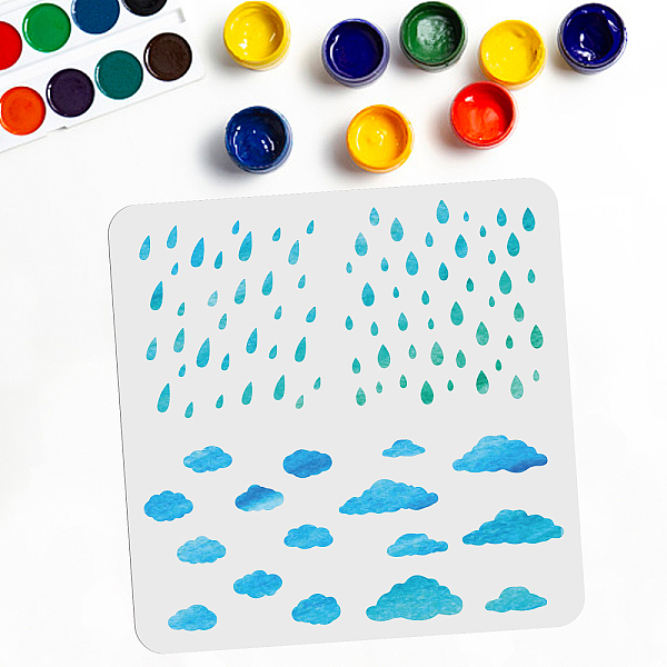 PandaHall MAYJOYDIY Raindrop Stencil Cloud Stencil Painting Templates 11.8×11.8 Inch Weather Stencil for Wall Decoration, Window, Paper...
PandaHall MAYJOYDIY Raindrop Stencil Cloud Stencil Painting Templates 11.8×11.8 Inch Weather Stencil for Wall Decoration, Window, Paper...