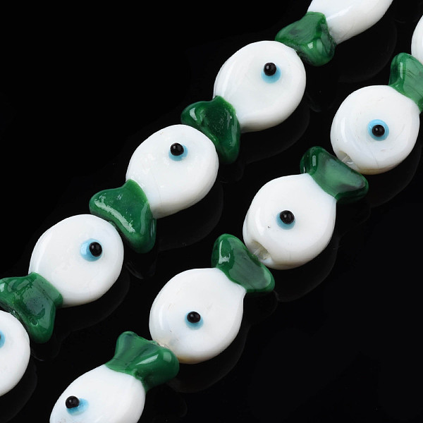 PandaHall Handmade Lampwork Beads Strands, Fish, Sea Green, 19~20x12.5x9mm, Hole: 0.8mm, about 25pcs/strand, 18.90 inch(48cm) Lampwork Fish
PandaHall Handmade Lampwork Beads Strands, Fish, Sea Green, 19~20x12.5x9mm, Hole: 0.8mm, about 25pcs/strand, 18.90 inch(48cm) Lampwork Fish