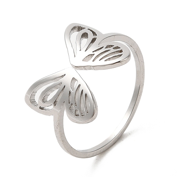 PandaHall 304 Stainless Steel Open Cuff Ring, Hollow Butterfly, Stainless Steel Color, US Size 6(16.5mm) 304 Stainless Steel Butterfly
PandaHall 304 Stainless Steel Open Cuff Ring, Hollow Butterfly, Stainless Steel Color, US Size 6(16.5mm) 304 Stainless Steel Butterfly