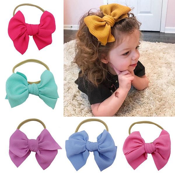 PandaHall Nylon Elastic Baby Headbands for Girls, Hair Accessories, Bowknot, Mixed Color, 280~300mm Nylon Multicolor
PandaHall Nylon Elastic Baby Headbands for Girls, Hair Accessories, Bowknot, Mixed Color, 280~300mm Nylon Multicolor