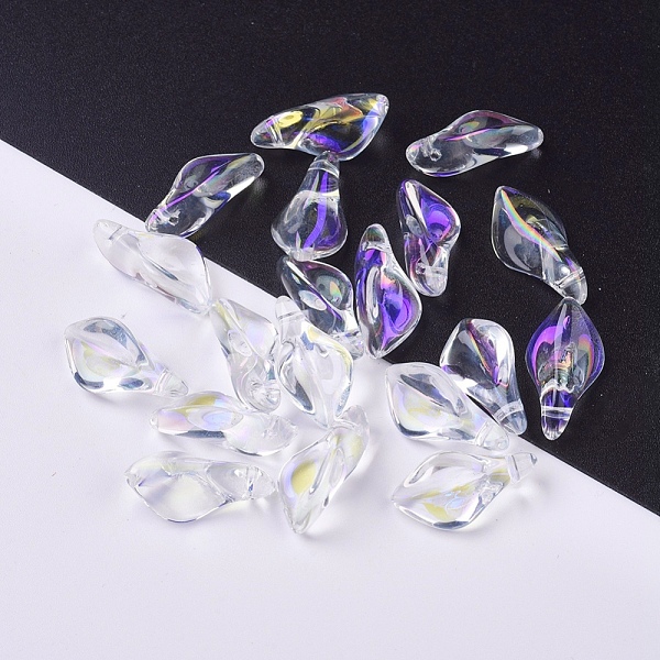 PandaHall Transparent Glass Pendants, with Glitter Powder, Petal, Clear AB, 17.5x8.5x4.5mm, Hole: 1mm Glass Flower White
PandaHall Transparent Glass Pendants, with Glitter Powder, Petal, Clear AB, 17.5x8.5x4.5mm, Hole: 1mm Glass Flower White