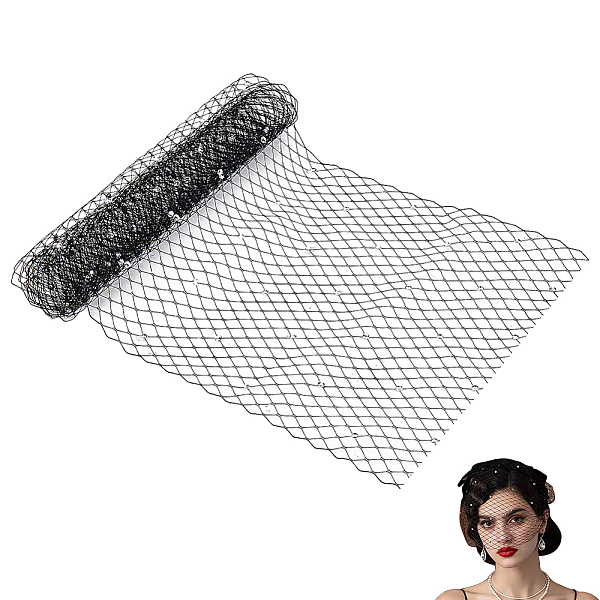PandaHall GORGECRAFT 1 Yard Rhinestone Mesh Netting Fabric 21cm Wide Birdcage Bridal Veil French Rhombus Headband Millinery Bride Hair Net..., Black
PandaHall GORGECRAFT 1 Yard Rhinestone Mesh Netting Fabric 21cm Wide Birdcage Bridal Veil French Rhombus Headband Millinery Bride Hair Net..., Black