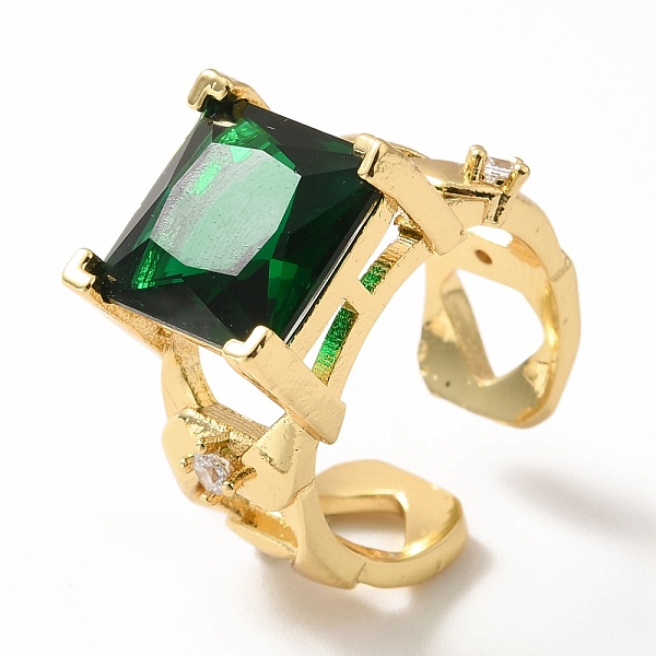 PandaHall Cubic Zirconia Square Open Cuff Ring, Real 18K Gold Plated Brass Jewelry for Women, Lead Free & Cadmium Free, Green, US Size 7 1/4...
PandaHall Cubic Zirconia Square Open Cuff Ring, Real 18K Gold Plated Brass Jewelry for Women, Lead Free & Cadmium Free, Green, US Size 7 1/4...