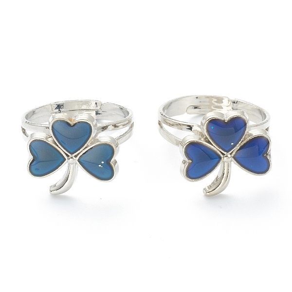 PandaHall Adjustable Iron Finger Rings, with Epoxy, Changing Color Mood Rings, Shamrock, Platinum, Colorful, US Size 6, Inner Diameter: 17mm...
PandaHall Adjustable Iron Finger Rings, with Epoxy, Changing Color Mood Rings, Shamrock, Platinum, Colorful, US Size 6, Inner Diameter: 17mm...