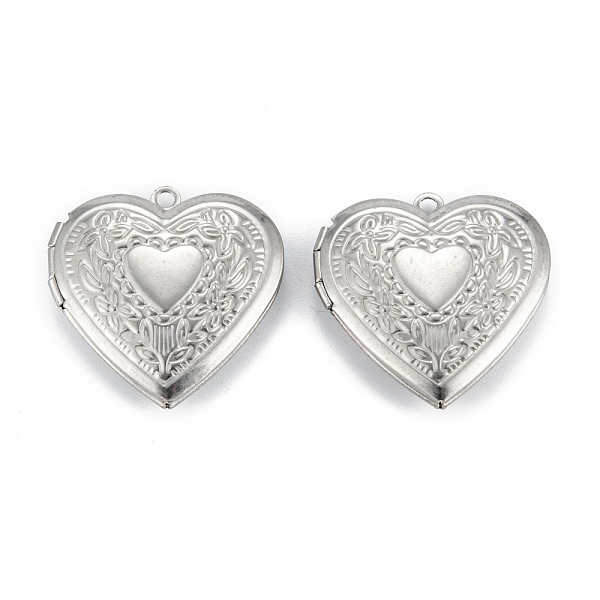 PandaHall 316 Surgical Stainless Steel Locket Pendants, Heart, Photo Frame Pendants, Stainless Steel Color, 29x29x7mm, Hole: 2mm 316...
PandaHall 316 Surgical Stainless Steel Locket Pendants, Heart, Photo Frame Pendants, Stainless Steel Color, 29x29x7mm, Hole: 2mm 316...