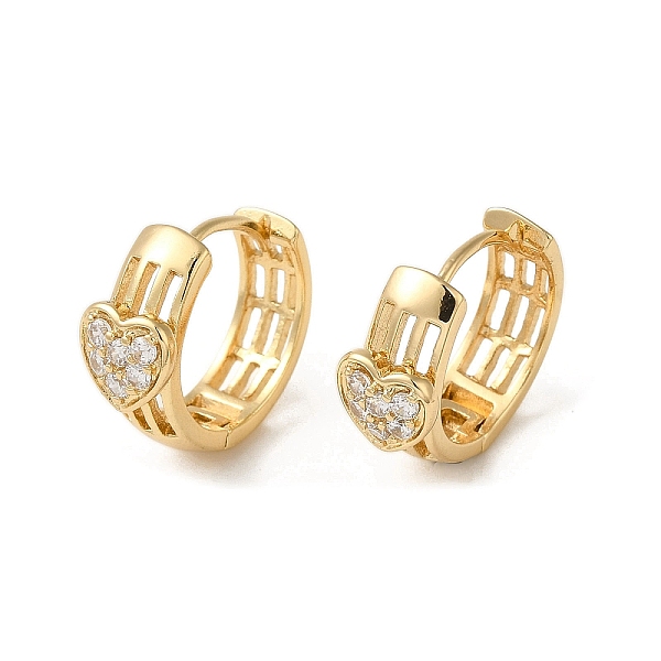 PandaHall Brass Micro Pave Cubic Zirconia Hoop Earring, Heart, Light Gold, 17.5x8mm Brass Heart Clear
PandaHall Brass Micro Pave Cubic Zirconia Hoop Earring, Heart, Light Gold, 17.5x8mm Brass Heart Clear