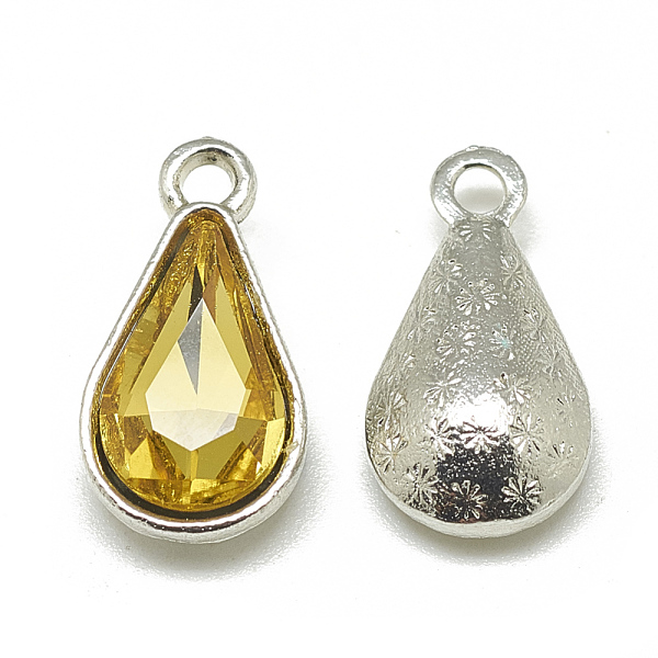 PandaHall Alloy Glass Pendants, Faceted, teardrop, Platinum, Gold, 18x10x5mm, Hole: 2mm Alloy+Glass Teardrop Gold
PandaHall Alloy Glass Pendants, Faceted, teardrop, Platinum, Gold, 18x10x5mm, Hole: 2mm Alloy+Glass Teardrop Gold
