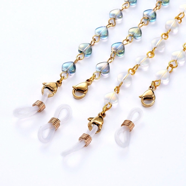 PandaHall Eyeglasses Chains Sets, Neck Strap for Eyeglasses, with Heart Spray Painted Glass Beads, Brass Paperclip Chains, 304 Stainless..., White
PandaHall Eyeglasses Chains Sets, Neck Strap for Eyeglasses, with Heart Spray Painted Glass Beads, Brass Paperclip Chains, 304 Stainless..., White