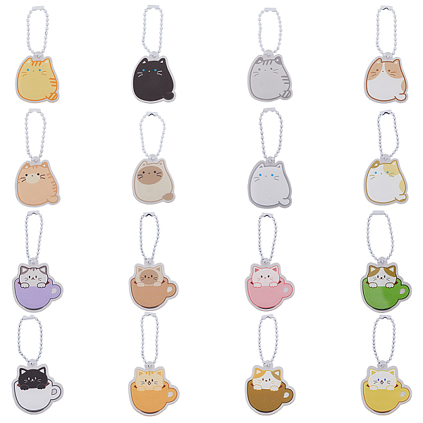 PandaHall HOBBIESAY 16 Sets 16 Style Cartoon Cute Cat Animal Acrylic Pendant Decoration with Iron Ball Chain, for Keychain Bag Pendant..., Multicolor
PandaHall HOBBIESAY 16 Sets 16 Style Cartoon Cute Cat Animal Acrylic Pendant Decoration with Iron Ball Chain, for Keychain Bag Pendant..., Multicolor