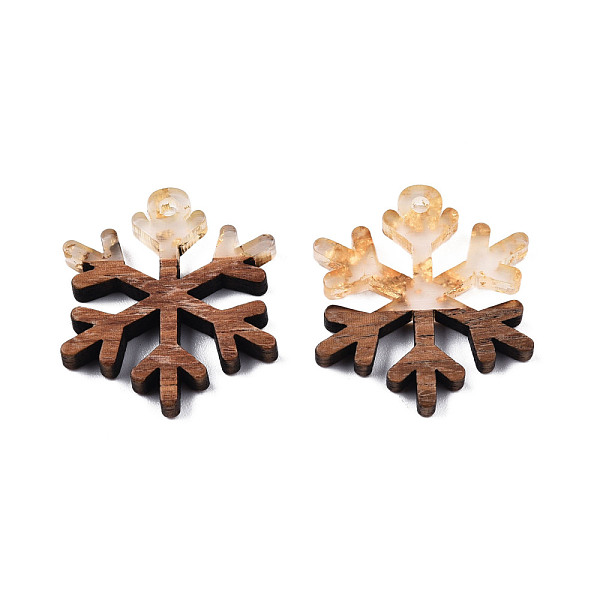 PandaHall Christmas Theme Transparent Resin & Walnut Wood Pendants, with Gold Foil, Snowflake Charm, Clear, 28x24.5x3.5mm, Hole: 2mm...
PandaHall Christmas Theme Transparent Resin & Walnut Wood Pendants, with Gold Foil, Snowflake Charm, Clear, 28x24.5x3.5mm, Hole: 2mm...