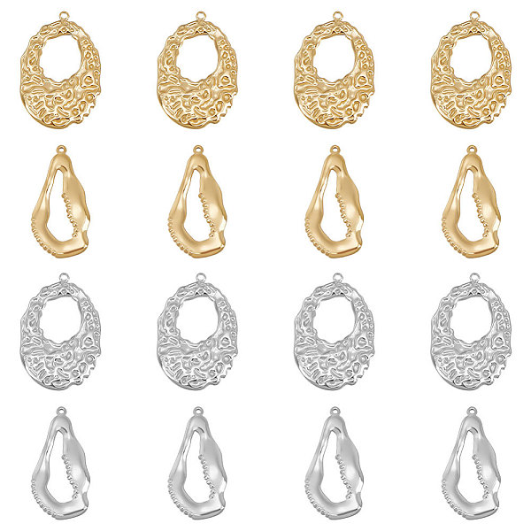 PandaHall Unicraftale 16Pcs 4 Style 304 Stainless Steel Pendants, Textured, Teardrop Charm, Golden & Stainless Steel Color, 33~36x18~22x2mm...
PandaHall Unicraftale 16Pcs 4 Style 304 Stainless Steel Pendants, Textured, Teardrop Charm, Golden & Stainless Steel Color, 33~36x18~22x2mm...