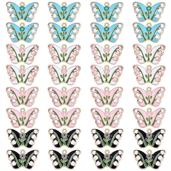 PandaHall 32Pcs 4 Colors Alloy Enamel Pendants, Cadmium Free & Nickel Free & Lead Free, Light Gold, Butterfly with Tulip, Mixed Color..., Multicolor
PandaHall 32Pcs 4 Colors Alloy Enamel Pendants, Cadmium Free & Nickel Free & Lead Free, Light Gold, Butterfly with Tulip, Mixed Color..., Multicolor