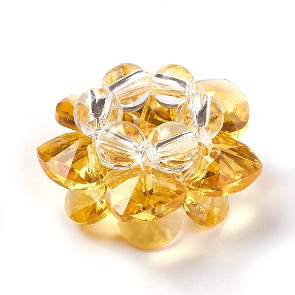PandaHall Glass Woven Beads, Cluster Beads, Lotus, Gold, 25~28x14mm, Hole: 5mm Glass Flower Gold
PandaHall Glass Woven Beads, Cluster Beads, Lotus, Gold, 25~28x14mm, Hole: 5mm Glass Flower Gold