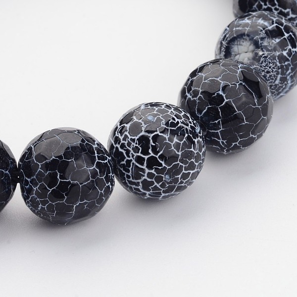 PandaHall Gemstone Beads Strands, Natural Crackle Agate, Dyed, Faceted, Round, Grade A, Black, Size: about 13~14mm in diameter, hole: 2.5mm...
PandaHall Gemstone Beads Strands, Natural Crackle Agate, Dyed, Faceted, Round, Grade A, Black, Size: about 13~14mm in diameter, hole: 2.5mm...