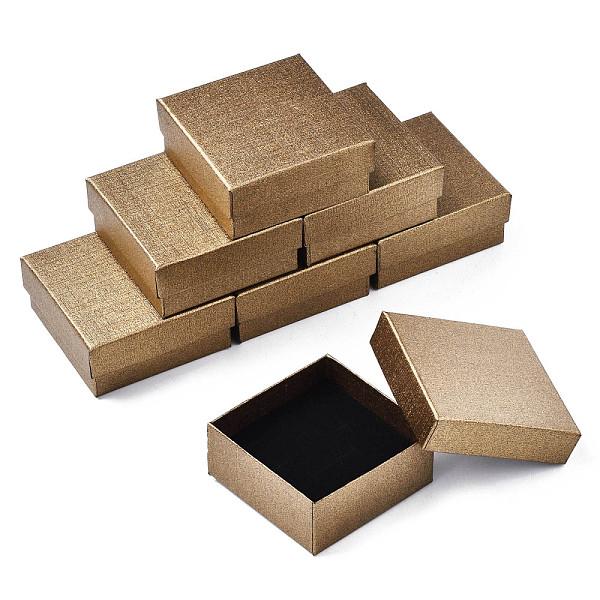PandaHall Cardboard Jewelry Boxes, for Ring, Earring, Necklace, with Sponge Inside, Square, Dark Goldenrod, 7.4x7.4x3.2cm Paper Square
PandaHall Cardboard Jewelry Boxes, for Ring, Earring, Necklace, with Sponge Inside, Square, Dark Goldenrod, 7.4x7.4x3.2cm Paper Square